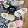 New cotton slippers women's winter warm non-slip thick bottom couple commuting fluffy slippers men's home indoor home
