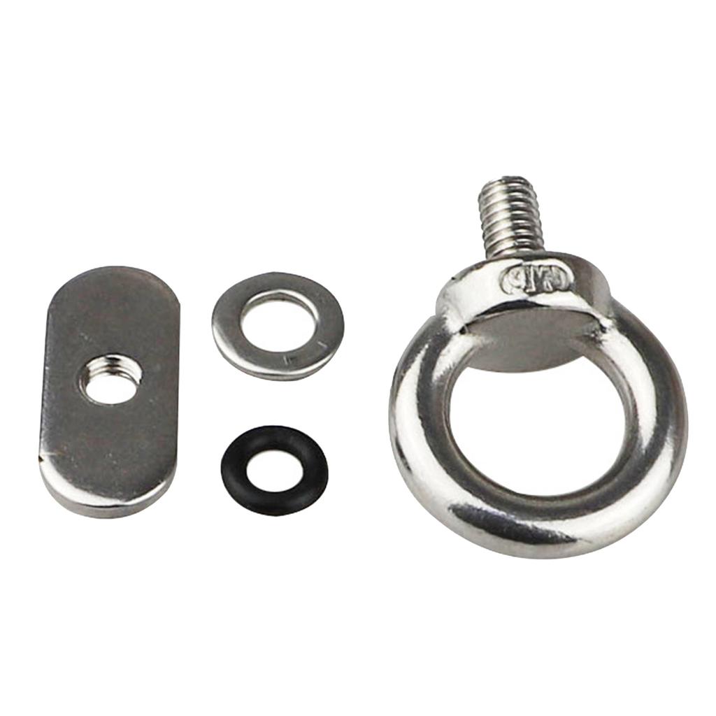 4Pcs Track Mount Tie Down Eyelet Replacement Stainless Steel Kayak Track Mount Nut Rail Mount Screw Accessories