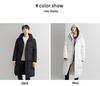 Men's Long Winter Down Jacket - Thick, Warm, Loose Fit, Solid Color, Mid-Length, Over-the-Knee.