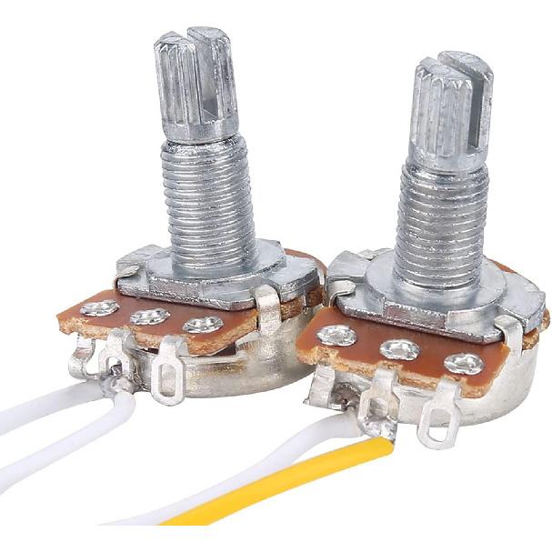 Wiring Harness with 2 Volume, 1 Tone, and 1 Jack for Electric Guitar Bass, 3 Way Switch for Electirc Guitar Bass Guitar Wiring Harness