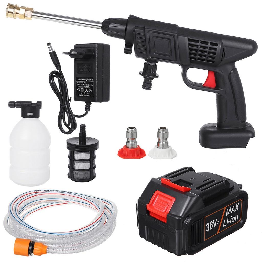 20000mAh Cordless High Pressure Washer Electric Car Wash Protable Parkside Water Guns For 1/2PCS Lithium Battery 500W 36V