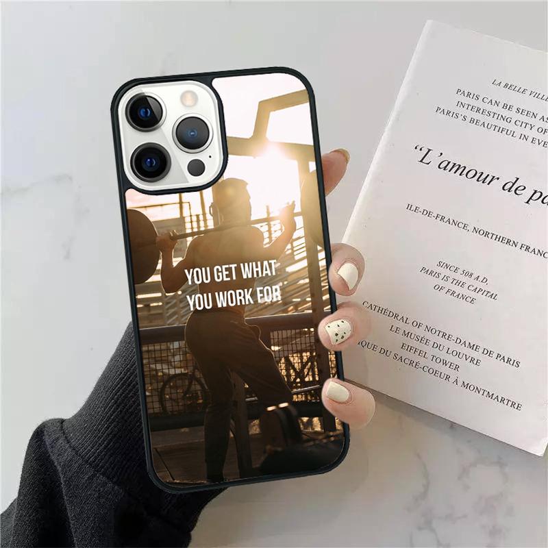 Motivational Gym Fitness Phone Case For iPhone 17 Air 14 15 16 13 12 For Apple iPhone 17 Air Pro Max Plus Coque