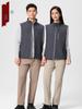 Unisex Workwear Vest: Casual, Plain Color, Stand Collar, Plus Velvet, Multi-Pocket, Zipper, Logo Customizable