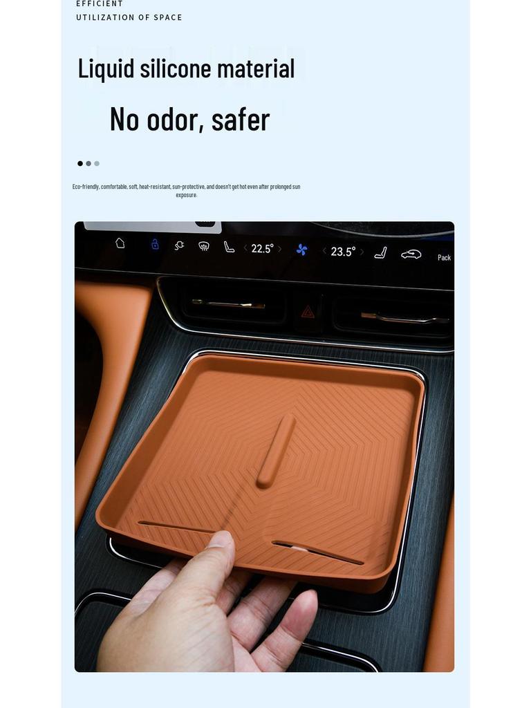 Silicone Anti-Slip Pad for Mobile Phone Charging - Car Interior Accessory