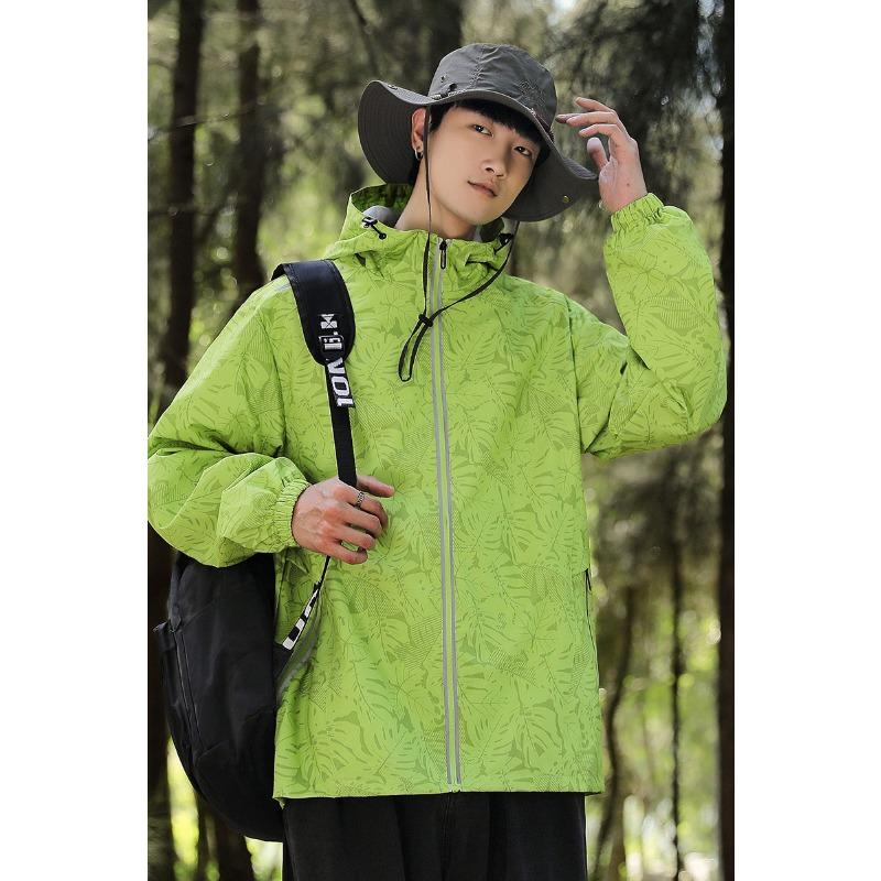 Spring and Autumn Jacket Men's and Women's Spring and Autumn New Windproof Outdoor Mountaineering Suit Couple Loose Jacket Hooded Jacket