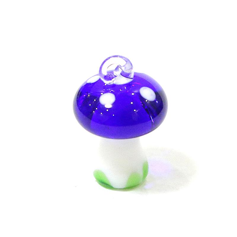2Pcs Mini Cute Mushroom Charms Glass Pendant Diy Jewelry Making Craft Supplies Perfect Festival Party Gifts for Handmade Lovers