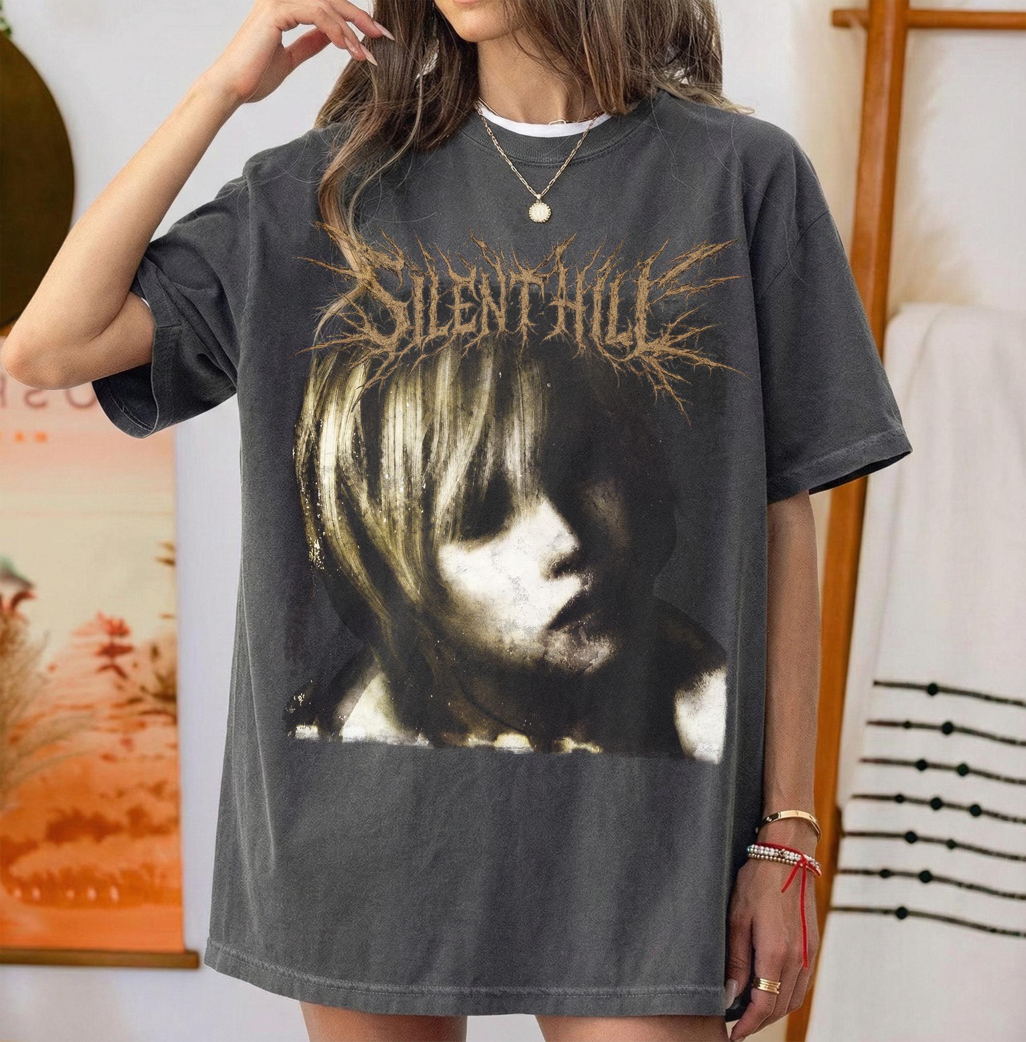 

Summer Womens Vintage Silent Hill Survival Game TShirt Cotton and Breathable Short Sleeve Streetwear Oversized Loose Casual S