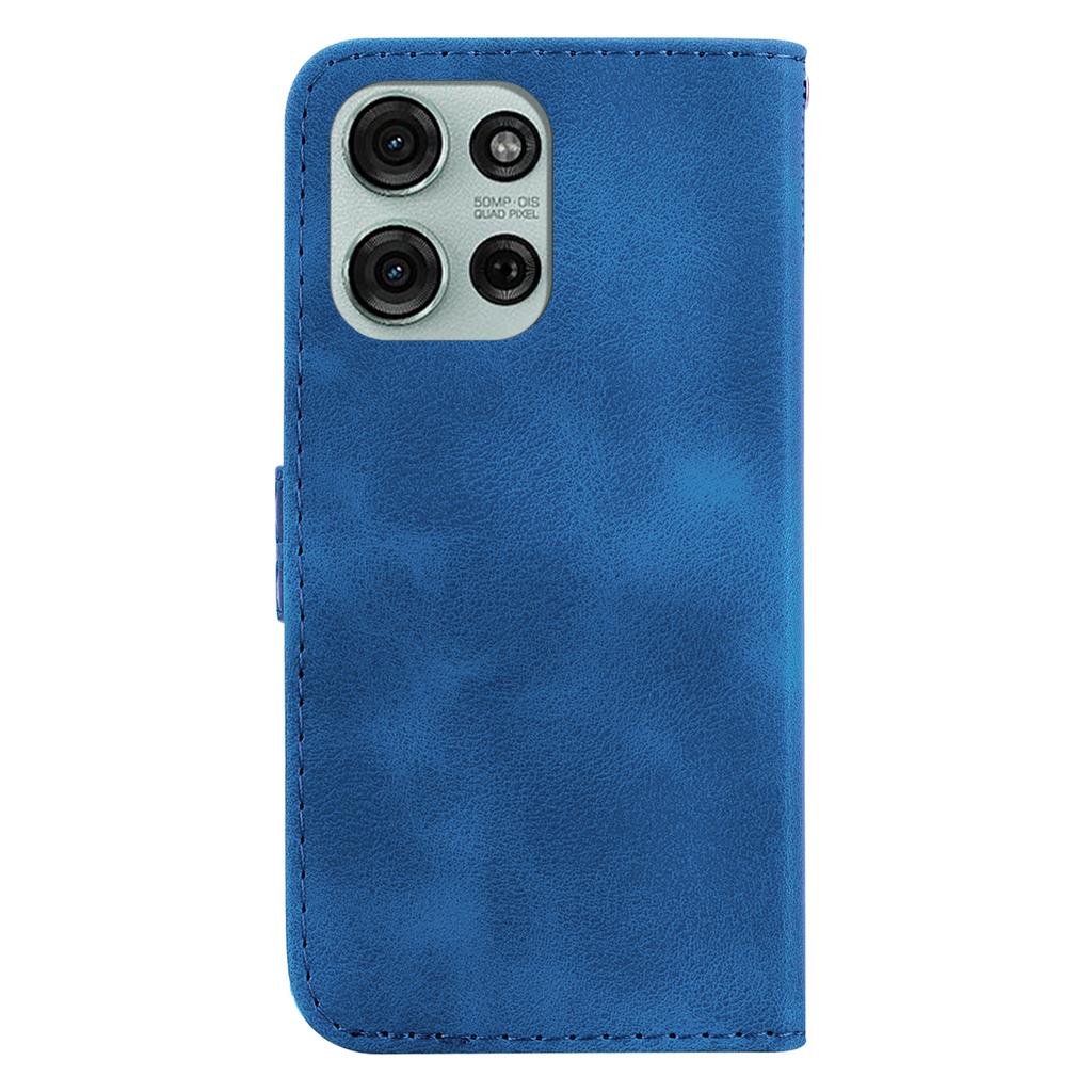 For Motorola Moto G75 5G Stand Case 7-Shaped Pattern Imprint Leather Phone Cover