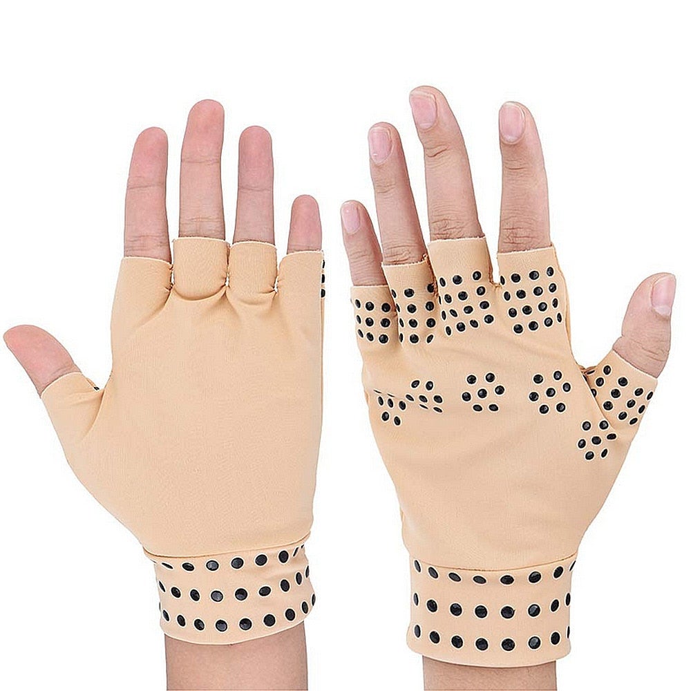 Gants et mitaines 1 paire de gants magnétiques sans doigts pour soulager la douleur de l'arthrite et la thérapie par compression pour guérir les articulations