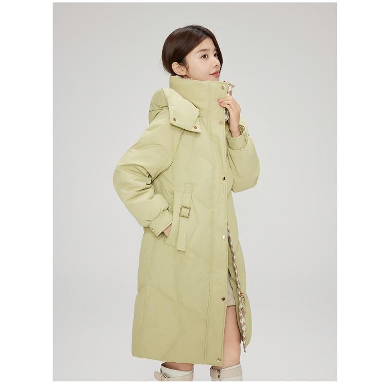 Women's Plus Size Cotton Clothing Winter Medium-length Over The Knee Waffle Thickened Cotton Jacket Tide Jacket