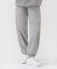 NTET [Fleece Lined] Plain Elastic Waist Jogger Pants Gray