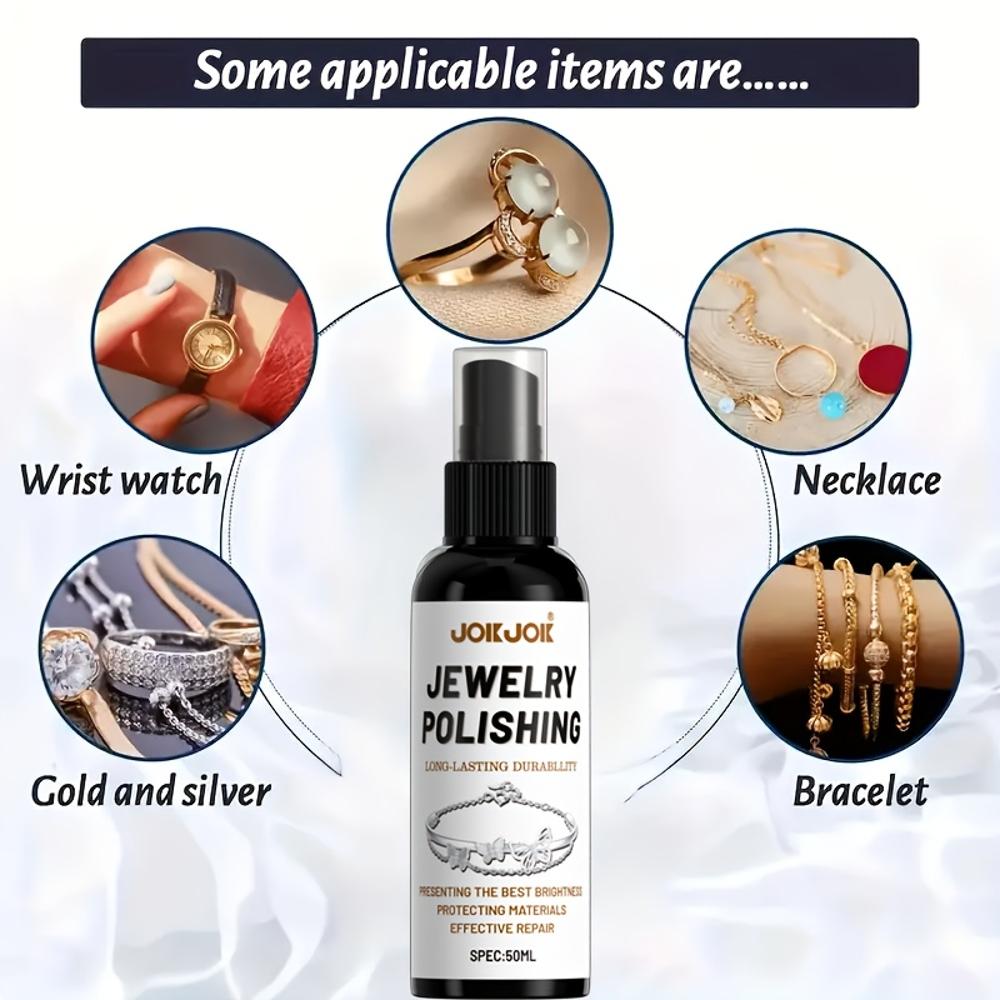 [Pro Polishing Spray] Pro Jewelry Polishing Spray | Tarnish & Oxidation Remover, Shine Enhancing Polish for Silvery, white Golde