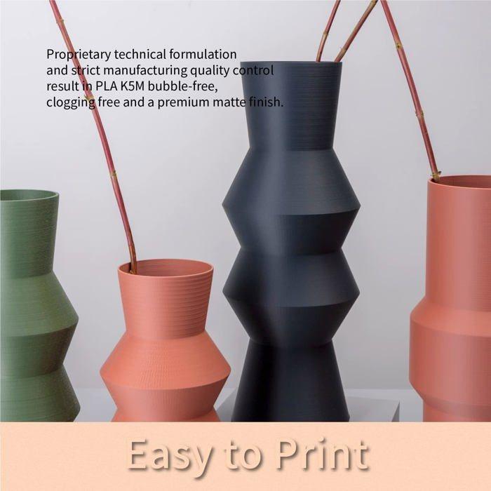 Filament 3D - Kexcelled - PLA K5M - 1,75 mm - 1 kg - Texture mate - Résistance améliorée