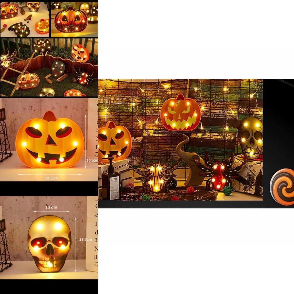 Festive Halloween Led Lights Lantern With Safe Low Voltage Bat Skull Pumpkin And Spider Patterns