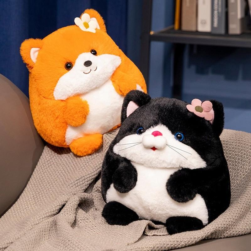 Cute Plush Animal Toys Soft Puppy Kitten Stuffed Dolls Perfect Gift Kids For