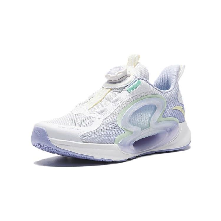 Anta Kids Monthly Comfortable Daily Non-Slip Wear-Resistant Low-Top Running Shoes Kids sneaker White Purple Yellow 322325519-2