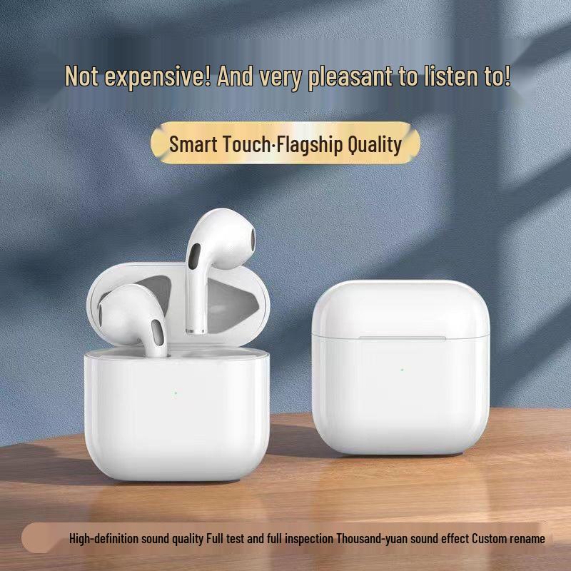 

Беспроводные Bluetooth-наушники Pro4 2025, Долгое время работы от аккумулятора, Хуацянбэй 2-5 поколение I12 Full Set White