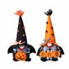 Halloween Plush Gnomes With Bat Wing and Pumpkin Swedish Scandinavian Tomtes Table Decoration Shelf Display Accessories