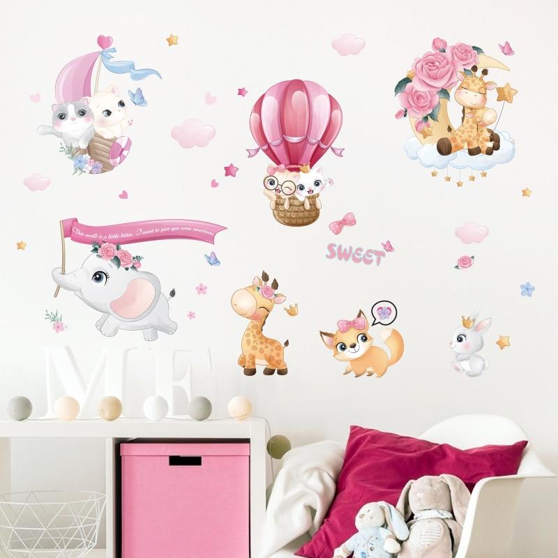 Cute Cartoon Animals Nursery Kids Baby Room Decor Wall Stickers Removable Decals Cute Cartoon Animals Nursery Kids Baby Room Decor Wall Stickers Removable Decals