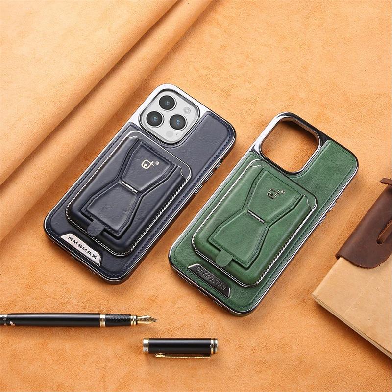 Strong Magnetic Leather Wallet Card Holder Case for Magsafe IPhone 13 12 14 15 Pro Max Plus 15Pro I15 ProMax 14Pro Macsafe Cover