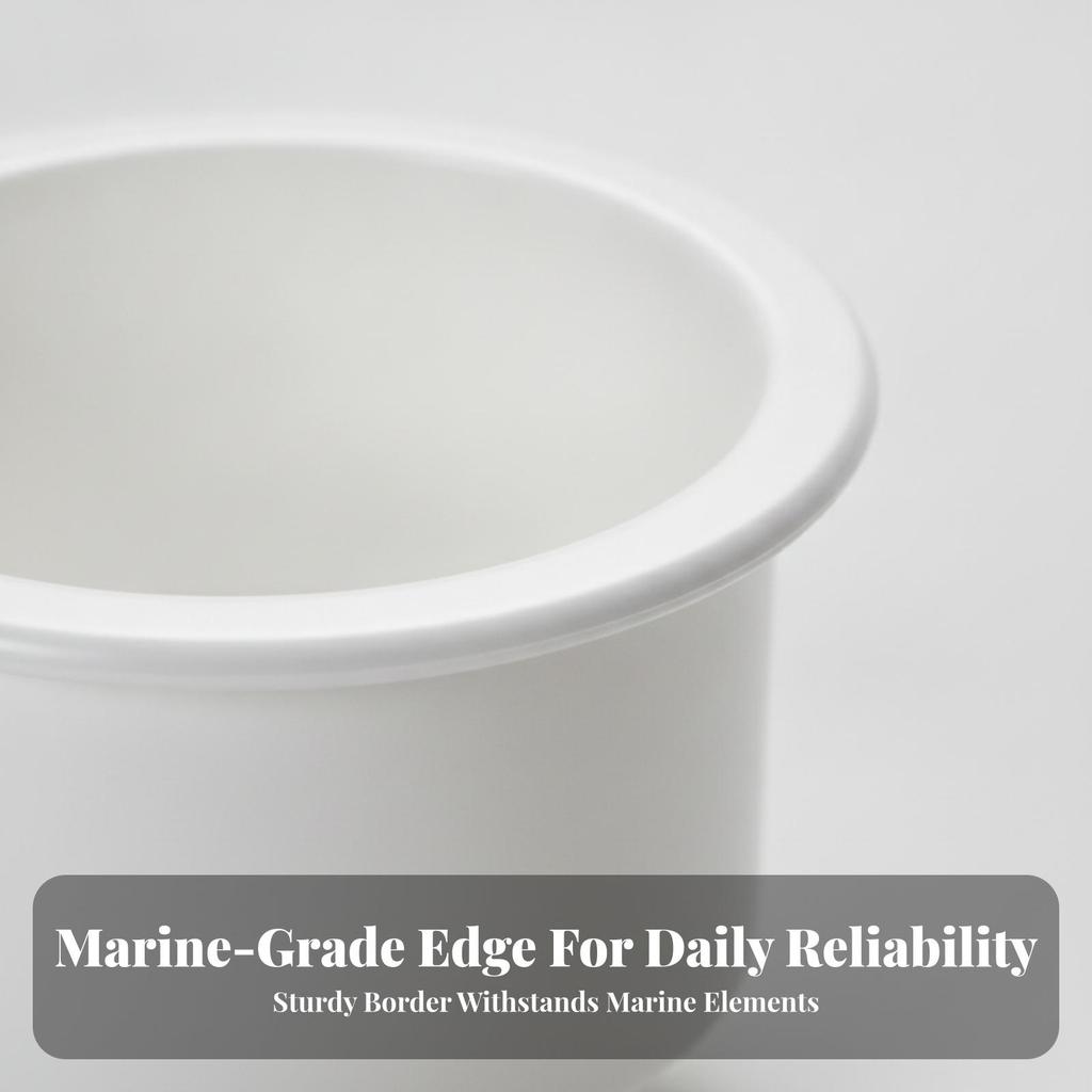 Flush-Mount Recessed Cup Holder Easy To Install Embedded Plastic