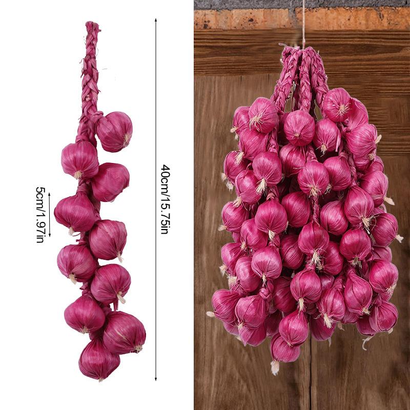 Artificial Vegetables Foam Chili Garlic Pumpkin For Home Kitchen Wall Hanging Decoration Red Pepper String Farm Party Fake Fruit