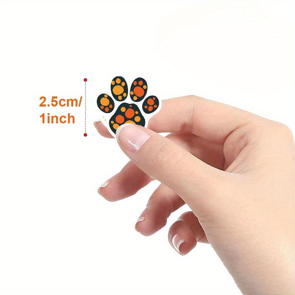 500 Stück/Rolle Lebendige Tierpfotenabdruck-Aufkleber - Bunte Belohnungsaufkleber für Schüler, Selbstklebende Papieraufkleber für das Klassenzimmer