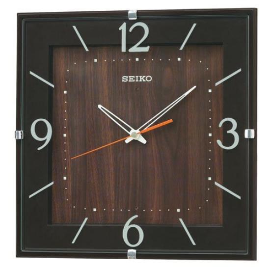 

SEIKO CLOCK Радио Настенные Часы KX398B Натуральный Квадратный Тип Квадратный Темно-Коричневый Древесный Текстурный Аналоговый (Часы Сейко) коричневый