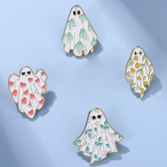 Halloween Ghost Enamel Brooch, Cute Ghost Brooch Pin, Cartoon Ghost Brooch Pin, Funny Little Ghost Brooch, Trendy Accessories for Bag Jacket Backpack