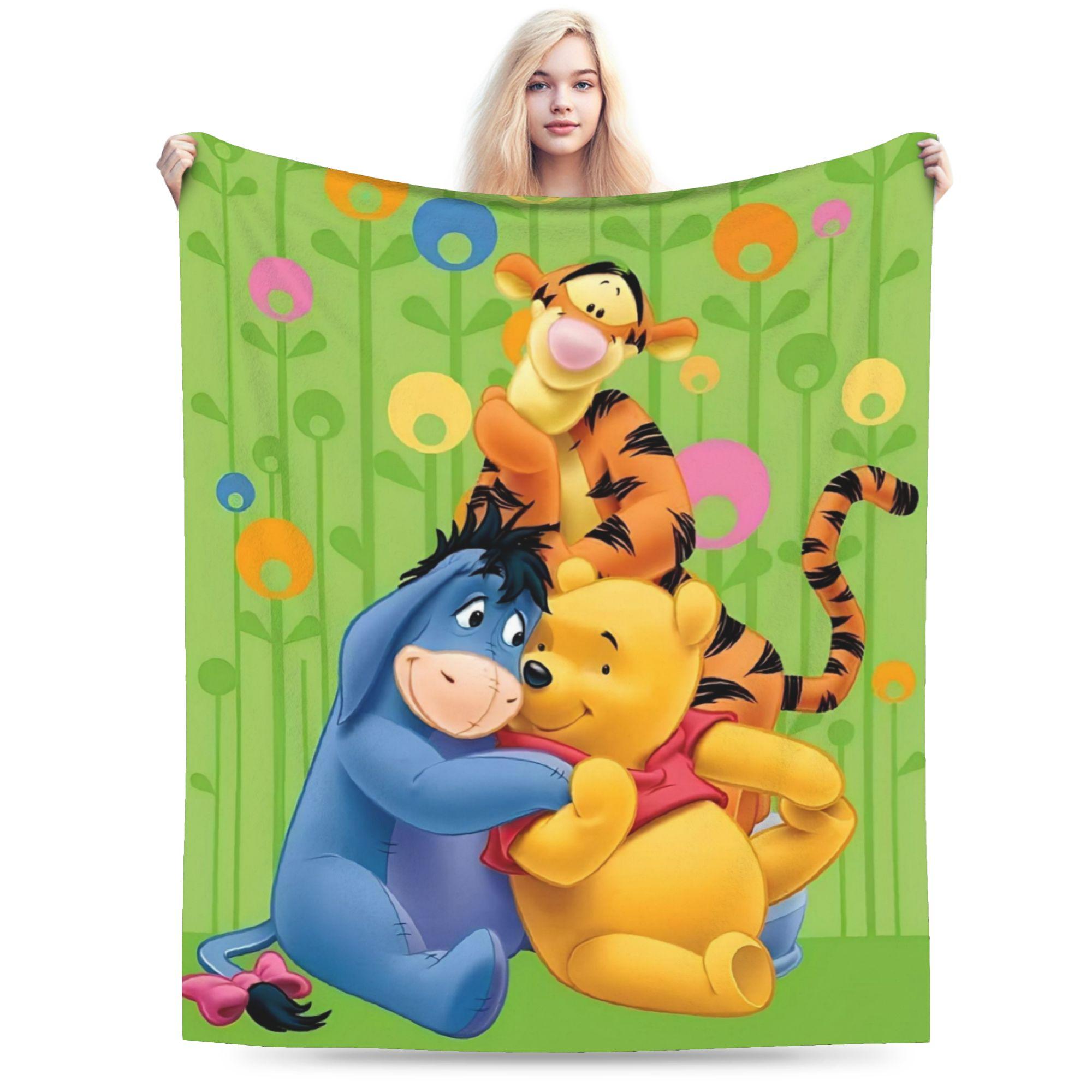 

Cute Kawaii Blankets Winnie The Pooh Fuzzy Throw Blanket Bedding Couch Personalised Soft Warm Bedspreads 75x90cm