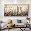 Abstract Orange Blue Flowers Canvas Painting Poster Red Flower Wall Art Print Decorative Picture Modern Living Room Home Decor Unframed