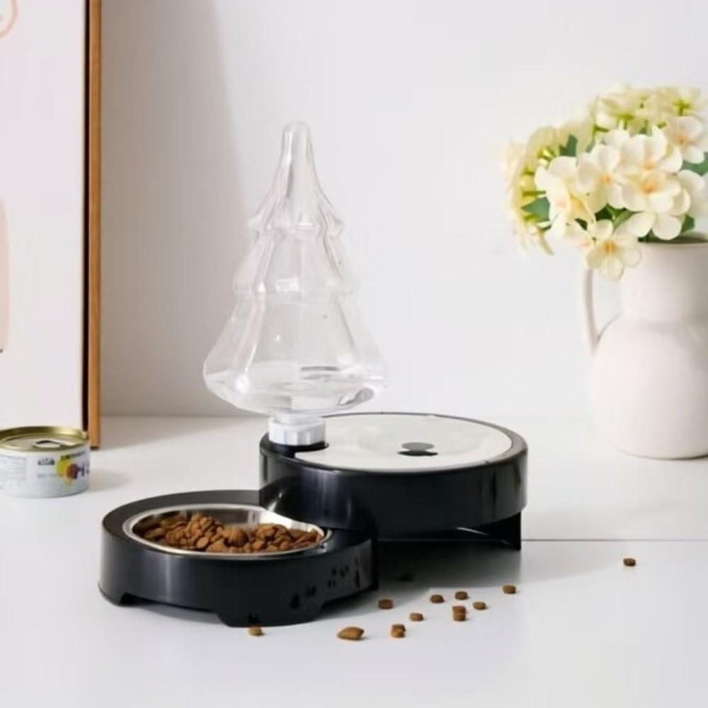 Double-layer Rotatable Gravity Water Dispenser Splash-proof Pet Drinking Fountain Travel Carrying