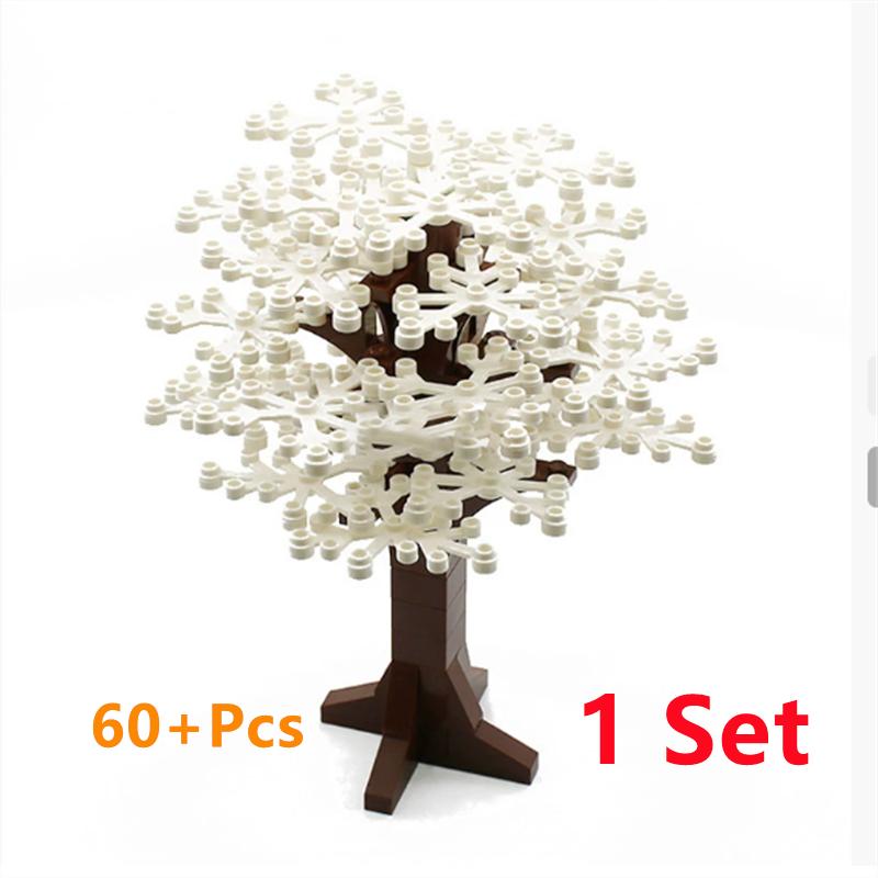 Bausteine Baum Blume Sets Stadt Pflanze Garten Bonsai Wald Natürliche Stadt Straßenansicht Park Dschungel MOC Modell Spielzeug Für Kinder