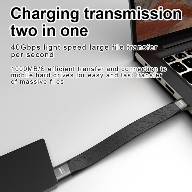 USB4 Type C to Type C Cable 40Gbps 8K@60Hz 240W Fast Charging USB C Data Cord Video Cable for Smartphone Laptops