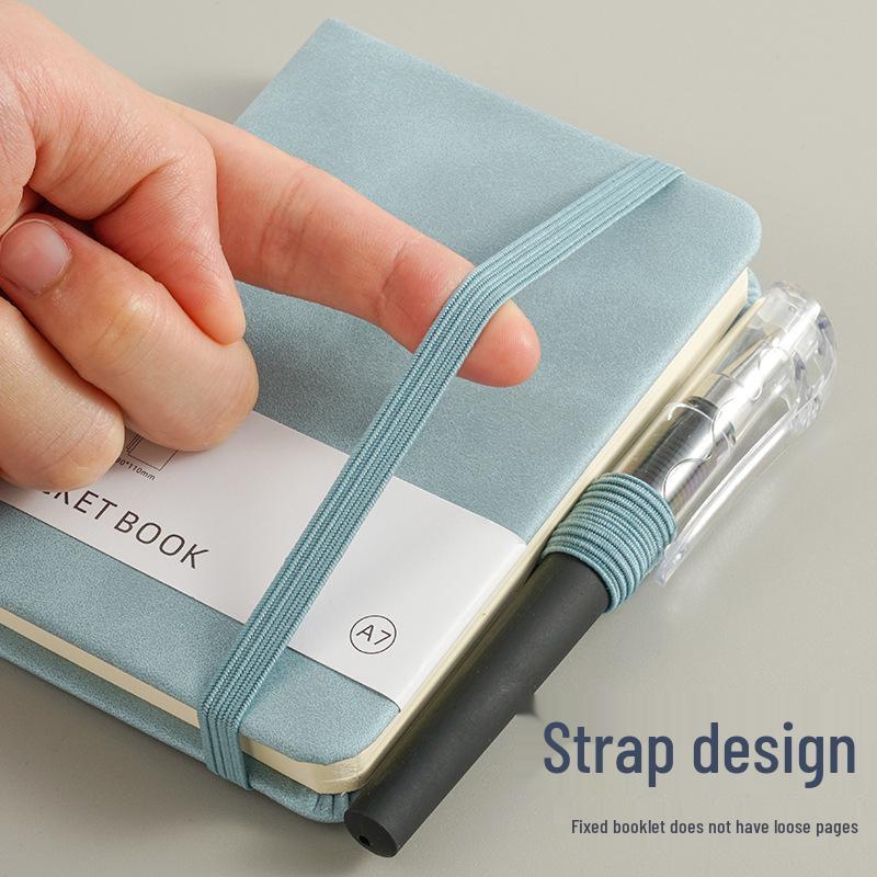 A7 Portable Leather Pocket Notebook with Elastic Band