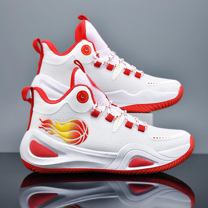 Men's Basketball Shoes Cushioned Breathable Sneakers Train Athletes Gym Sport Shoe Lace Up Casual Footwear Lightweight Sneakers