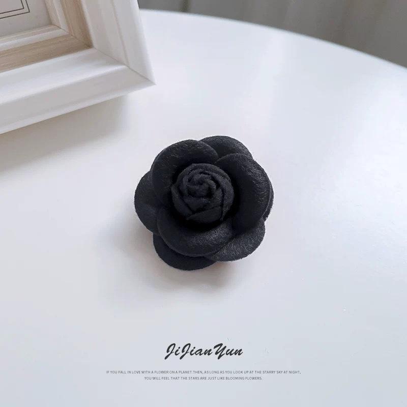French Camellia Bow Knot Corsage Pin - Handmade Pearl Lapel Flower