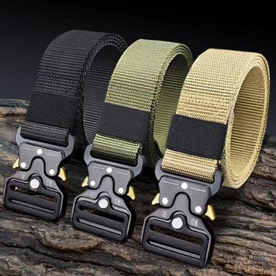 Men's Belt Army Outdoor Hunting Tactical Multi Function Combat Survival High Quality Marine Corps Canvas For Nylon Belt