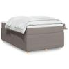 VidaXL Slat Bed Base with Mattress Taupe 120x200 Cm Fabric 3285564