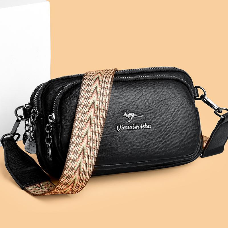 Small Satchel Bag Women's Multi-layer Mobile Phone Bag Simple Women's Casual Versatile Shoulder Bag