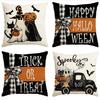 Halloween Throw Pillow Cover Car Ghost Pumpkin Cushion Cover Holiday Sofa Decoration Cushion Cover