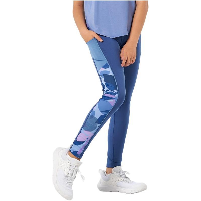 Decathlon Leggings Colour-blocked Mid-rise Elastic Stretch Quick-drying Children's Model