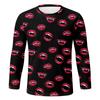 Spring and Autumn Round Neck 3D Halloween Printed Top Fashionable Casual Long Sleeved Men's T-shirts
