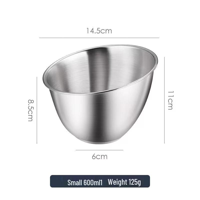 ZISIZ Stainless Steel Oblique Serving & Mixing Bowl