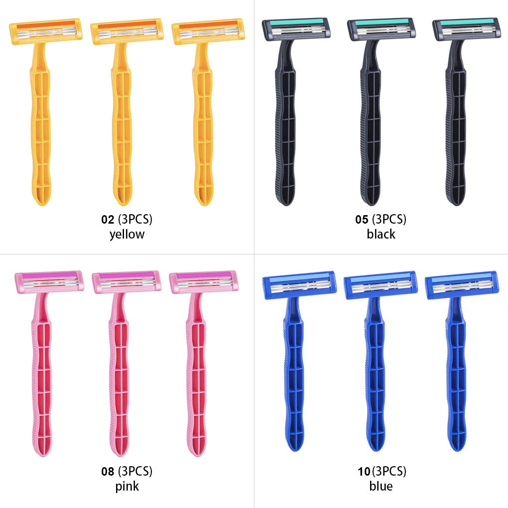 Shaving Razors for Men Manual Shaver Replaceable 2-layer Beard Remover Spring Summer Hollow Design Handle Trimmer