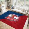 Sydney Roosters Design Kristall Samt Teppich Gemütlich Kein?Rutschfester Teppich mit Aufdruck für Schlafzimmer Wohnzimmer Eingang