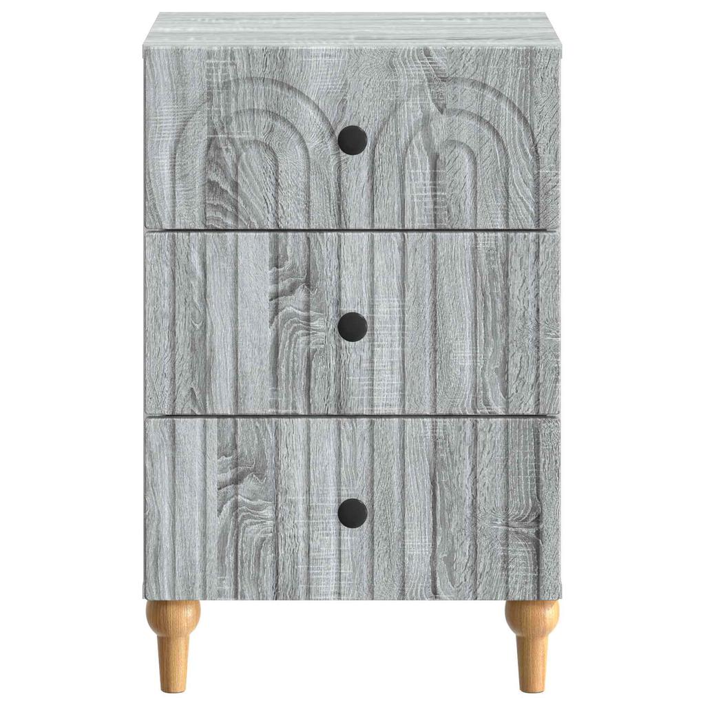 Nightstand Gray Sonoma 43 x 41 x 66.5 cm Particleboard