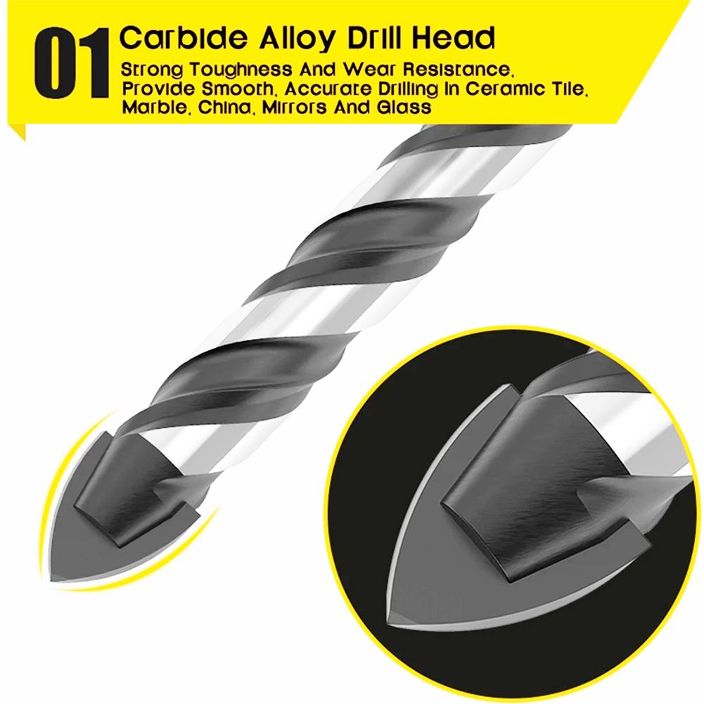 Efficient Universal Triangular Drill Bits Hole Openers For Ceramic Concrete