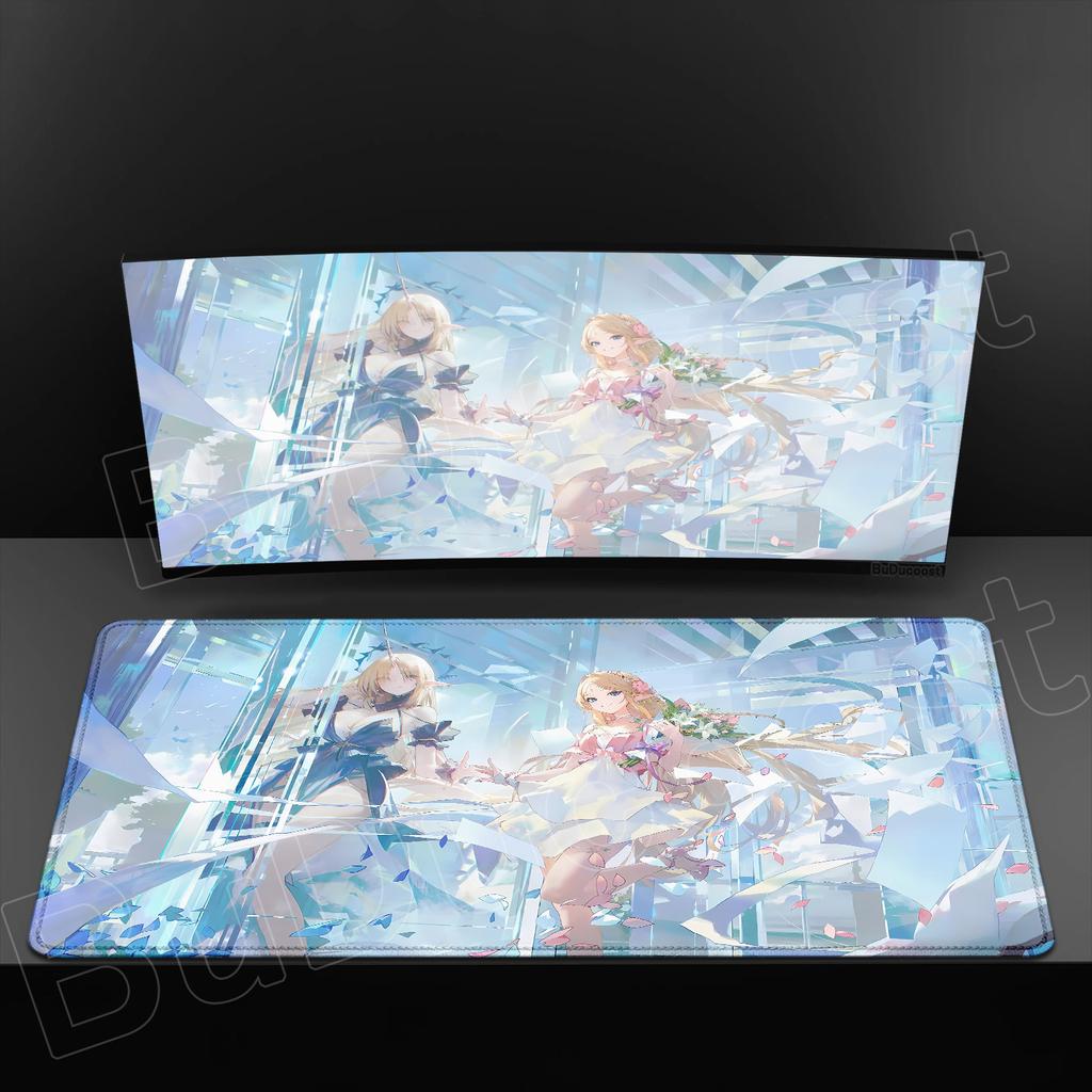 HD Print Wuthering Waves Cartethyia Mouse Pad Desk Protector Cartoon Anime Rubber Mat Game Mousepad Keyboard Mats Kawaii Deskmat