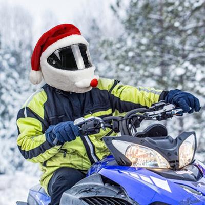 2 Pcs Halloween Weihnachten Helm Abdeckung Kürbis Und Santa Form Dicken Plüsch Halten